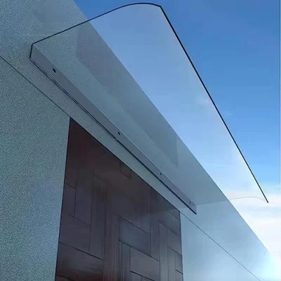 Image of Transparent Door Canopy,Window Awning,Invisible Rain Shelter Cover,Front Canopy Outdoor Garden Patio Waterproof Awning,3.5mm Thick Polycarbonate Canopies,Multiple Size,Clear 40x190cm/15.7 * 75in