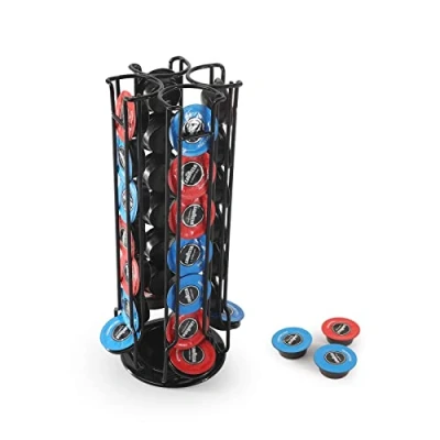 Image of SYSYLY Coffee Capsule Holder Compatible with Lavazza Mio Pods,Coffee Pod Stand Rotating,Coffee for 28 Modo Pods.