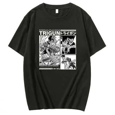 Image of westtrend Trigun T Shirts Unisex VASH The Stampede Pullover Anime for Men Women