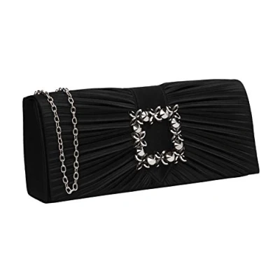 Image of SwankySwans Women&#039;s Chloe Clutch Bag, Black, M UK