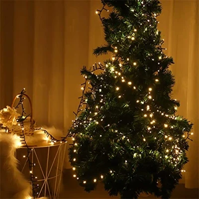 Image of JnDee Safe Voltage 500 Bright LEDs 50M Warm White Christmas Fairy Lights, 8 Modes/Memory/Timer/10M Lead