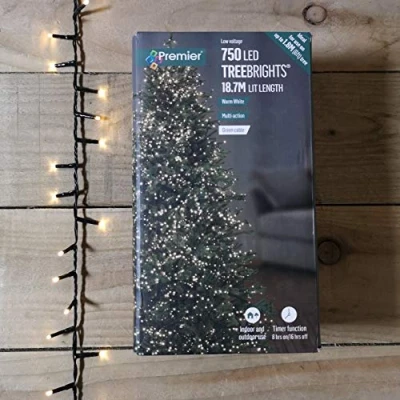 Image of Premier Decorations 750 LED Multi Action TreeBrights, Warm White