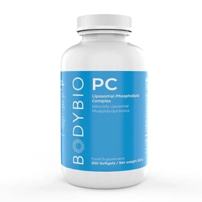 Image of BodyBio Phospholipid Complex Supplement Liposomal for High Absorption Potency No Fillers Additives 300 Capsules