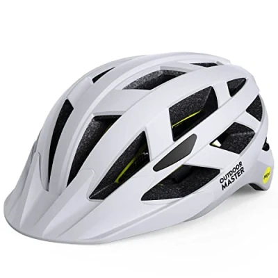 Image of OutdoorMaster Gem Recreational MIPS Cycling Helmet Two Removable Liners &amp; Ventilation in Multi Environment Bike Mountain, Motorway for Youth Adult (Chalk Cliff, Large)