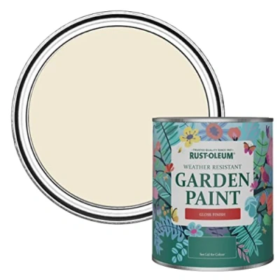 Image of Rust Oleum Beige Mould Resistant Garden Paint In Gloss Finish Quarry Lime 750ml Fence Paint, Shed