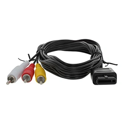 Image of ZedLabz 1.8m PAL colour sync premium composite RCA AV TV display cable lead wire for Nintendo GameCube (GC), N64 and Super (Snes) 6FT