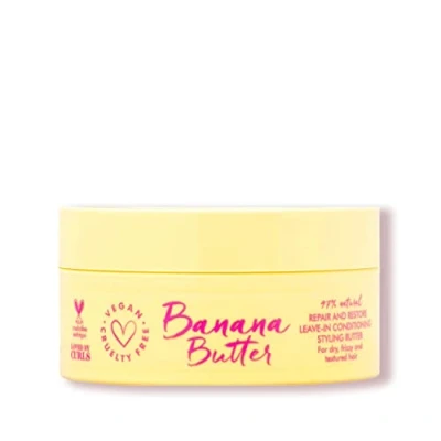 Image of Umberto Giannini Coily Banana Butter Repair + Restore Vegan Leave in Conditioner Cruelty Free 97% Natural Hydrating Styling Cream