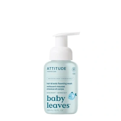 Image of ATTITUDE 2 in 1 Hair and Body Foaming Baby Wash, EWG Verified Shampoo Soap, Dermatologically Tested, Made with Naturally Derived Ingredients, Vegan, Good Night, 295 mL