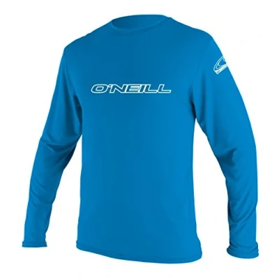 Image of O&#039;Neill Youth Basic Skins Long Sleeve Rash Vest Brite Blue, 10