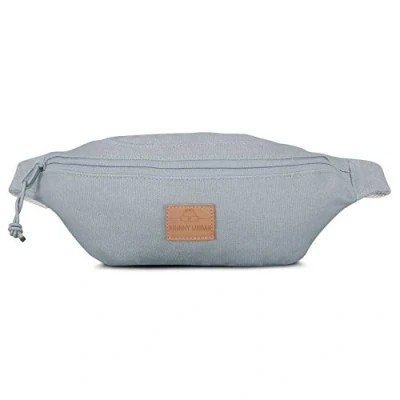 Image of JOHNNY URBAN Fanny Pack Bum Bag Women &amp; Men Grey Toni Hip Made of Cotton Canvas for Festivals, Sports Travel Water Repellent