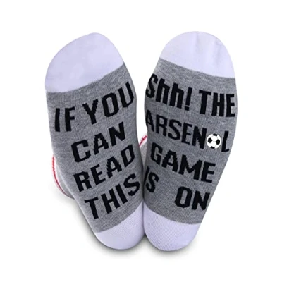 Image of JTOUK Football Team Gift Soccer Fans If You Can Read This The Game is On Socks for Men Women