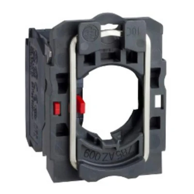 Image of Schneider Electric, Harmony, ZB5AZ102, Single contact block with body/fixing collar, plastic, screw clamp terminal, 1 NC