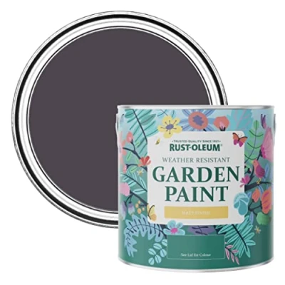 Image of Rust Oleum Purple Mould Resistant Garden Paint In Matt Finish Grape Soda 2.5L