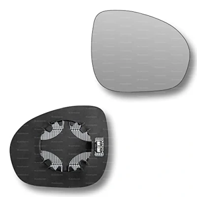 Image of Less4spares Replacement Wing Mirror Glass Right Compatible with Fiat 500x 2015 2022 CLIP ON Driver Off side Heated Convex