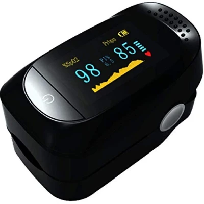 Image of Spinegear Finger Pulse Oximeter Hospital Grade HS Standard Fingertip Sats Probe for Monitoring Blood Oxygen Level CE Approved SpO2 Saturation Monitor Adults and Children