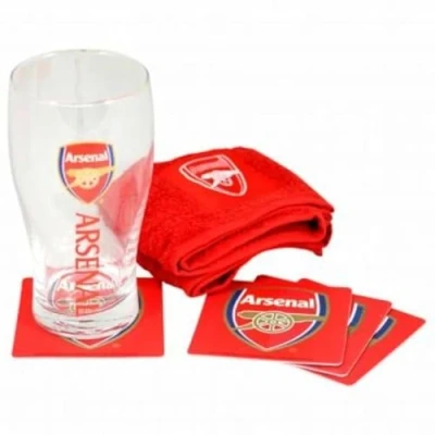 Image of Arsenal FC Pint Glass Mini Bar Set