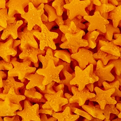 Image of Orange Mini 5 Star Sprinkles 30g Bag Edible Cake Decoration Sugar Toppers BA101803