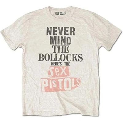 Image of Rockoff Trade Men&#039;s Sex Pistols Bollocks Distress T Shirt, White, Large