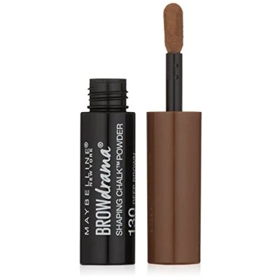 Image of MAYBELLINE Brow Drama Shaping Chalk Powder, Deep Brown 0.035 fl. oz. (1 g)