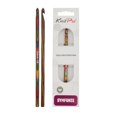 Image of KnitPro Crochet Hook Wood, Colourful, 5.5mm