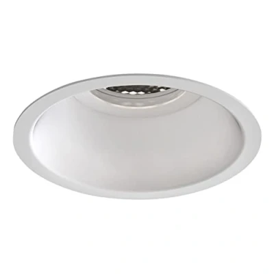 Image of Astro Minima Slimline Round Fixed Fire Rated IP65 Bathroom Downlight (Matt White), GU10 LED Lamp, Designed in Britain 1249034 3 Years Guarantee