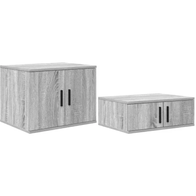 Image of vidaXL Storage Cabinet Grey Sonoma 108x41x40 cm Engineered Wood