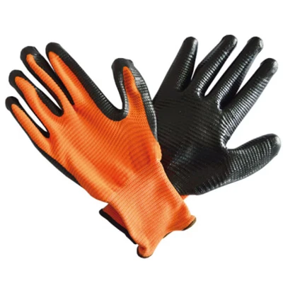 Image of PTI 12 Pairs Nitrile Ribbed Protective Work Gloves Size 10 X Large PTI0192