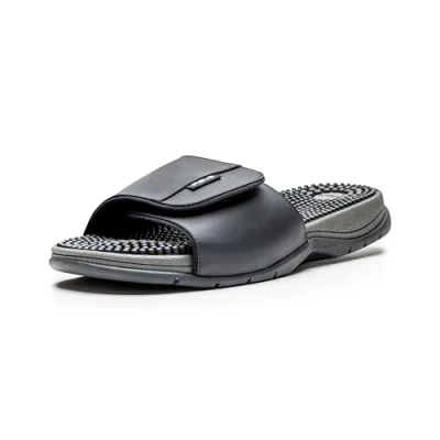 Image of Revs Ness Men’s Reflexology Massage Sandals with Adjustable Strap, Black UK9