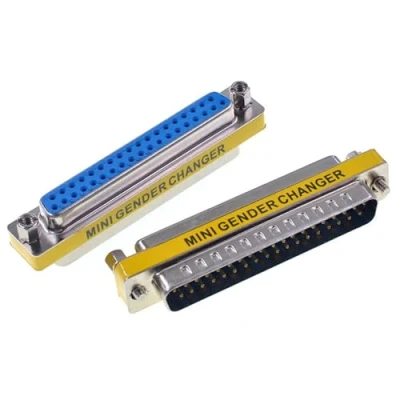 Image of Oiyagai 2Pcs DB37 37 Pin Gender Changer D SUB 37Pin Coupler Serial Cable Mini Adapter Connetor (Male to Female)