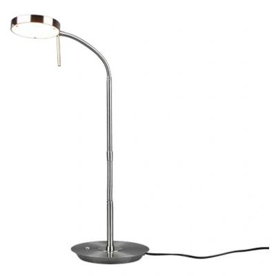 Image of Monza Modern Desk Task Lamp Nickel Matt 2300 3000 4000K UK Stock