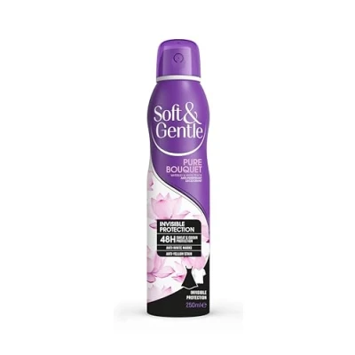 Image of SOFT &amp; GENTLE Anti Perspirant Deodorant, Pure Bouquet, Invisible Protection, 250ml