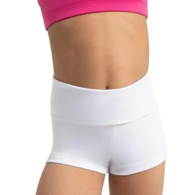 Image of Capezio Women TB242C Foldover Boyshort WHITE, Large
