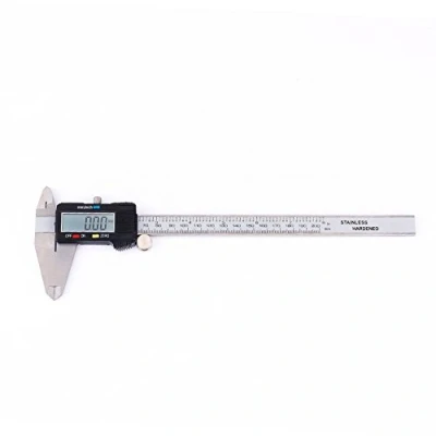 Image of Electronic Digital Vernier Caliper Gauge with Extra Large LCD Screen and 200mm 0 8&quot; Inch/Metric Fraction Conversion Stainless Steel Micrometer