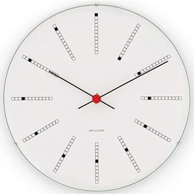 Image of ARNE JACOBSEN CLOCKS Wall Clock, Multi Coloured, 10x28x28.5