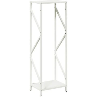 Image of vidaXL Firewood Rack White 34x25x100 cm Cold rolled steel