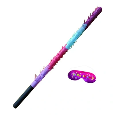 Image of Pinata smashing stick and blindfold for Girls Party