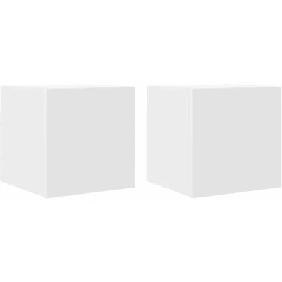 Image of vidaXL Wall Mounted TV Cabinets 2 pcs White 30.5x30x30 cm