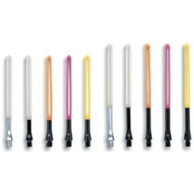 Image of Unicorn Dart Shafts Slikstik Plus Anodised Aluminium Adaptor, Durable Nylon Shaft 3 Stems Pink &amp; Black Medium 74.5 mm
