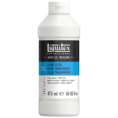 Image of Liquitex Professional Acrylic Medium for Arcylic and Oil Paint, Transparent Gesso Surface Prep, 473 ml, White