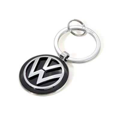 Image of Troika Key Ring KR16 05/VW VW Emblem 1 Official Licensed by Volkswagen Glossy Metal Cast Original