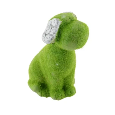 Image of Roots &amp; Shoots SET OF 3 FLOCKED DOG DUCK HEDGEHOG ORNAMENT