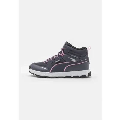 Image of Puma Evolve Trail JR Unisex Hiking shoes for kids, Size: 4.5, Galactic gray/mauved out Imitation leather/ textile