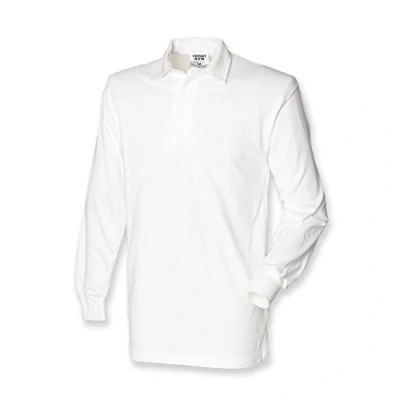 Image of Front Row Mens Long Sleeve Original Rugby Shirt White S
