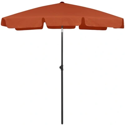 Image of vidaXL Beach Parasol Terracotta 180x120 cm