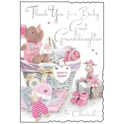 Image of Jonny Javelin Thank You for A Baby Great Granddaughter to Cherish New Card