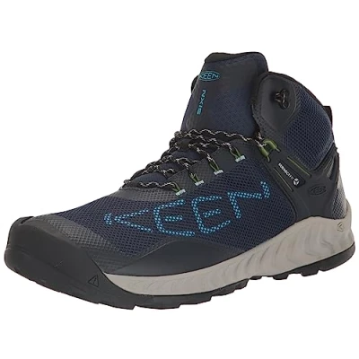 Image of KEEN Men&#039;s NXIS Evo Mid Waterproof Hiking Boots, Naval Academy/Ipanema, 9 UK