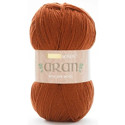 Image of Sirdar (Hayfield) Bonus Aran Wool Knitting Yarn Rusty 771 per 400g ball