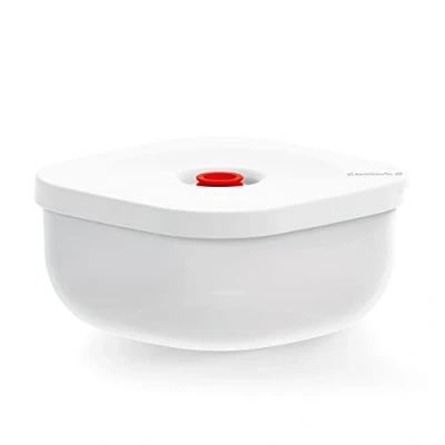 Image of Guzzini Save IT Shallow Vacuum Container (L) White, 19,7x19,7xh9,7 cm 1900 cc