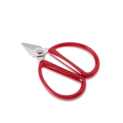 Image of R&amp;R SHOP 12 cm Precision Steel Scissors, with Wide Handle and Small Blade for Maximum Cutting Force, Red