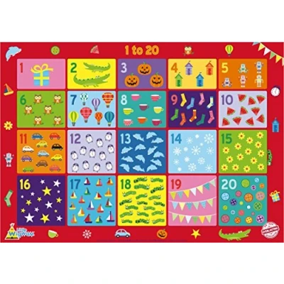 Image of Little Wigwam 1 to 20&quot;No Tear Guarantee Educational Poster (60 x 42cm)